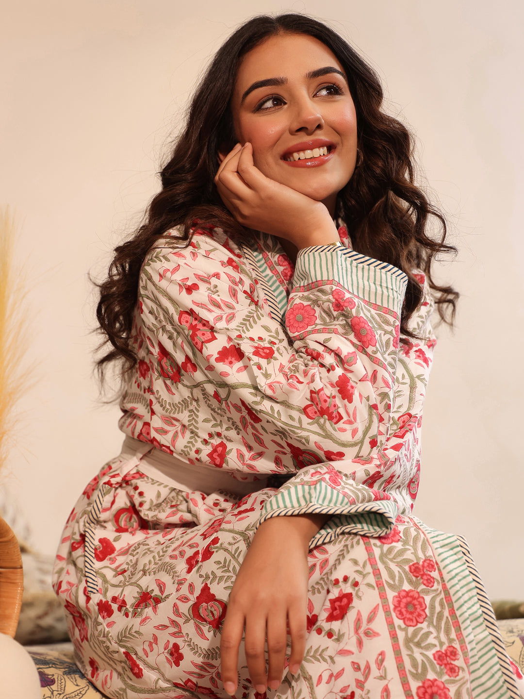 Kashmiri Quilted Reversible Robe