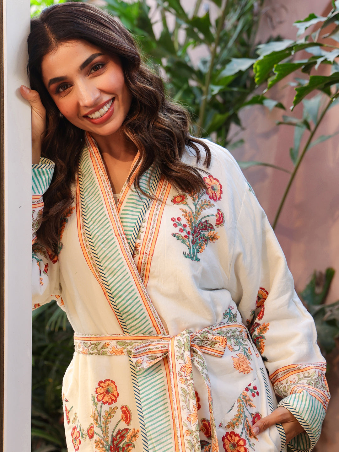Santra Quilted Cotton Robe