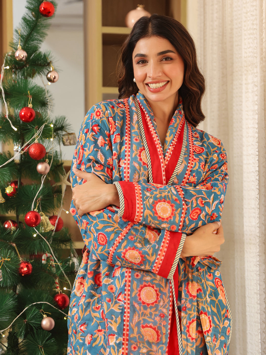 Ranibagh Quilted Cotton Robe