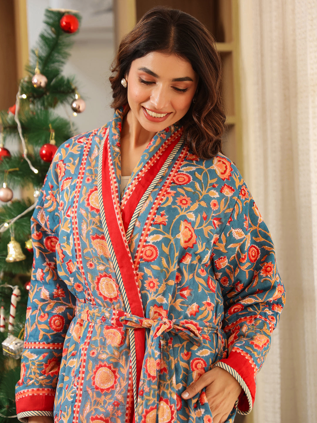 Ranibagh Quilted Cotton Robe