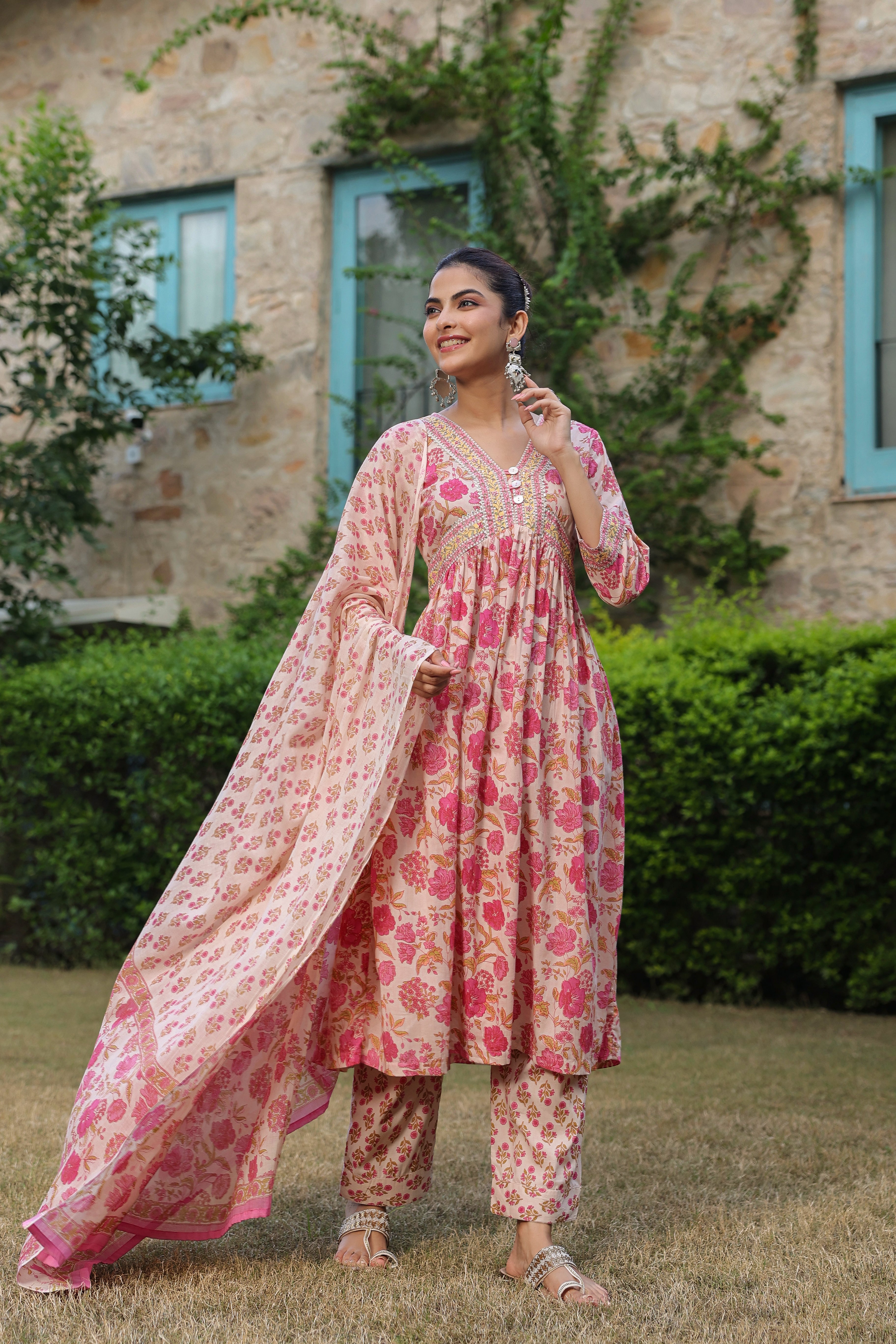 Kamini Kurta Set | Rose