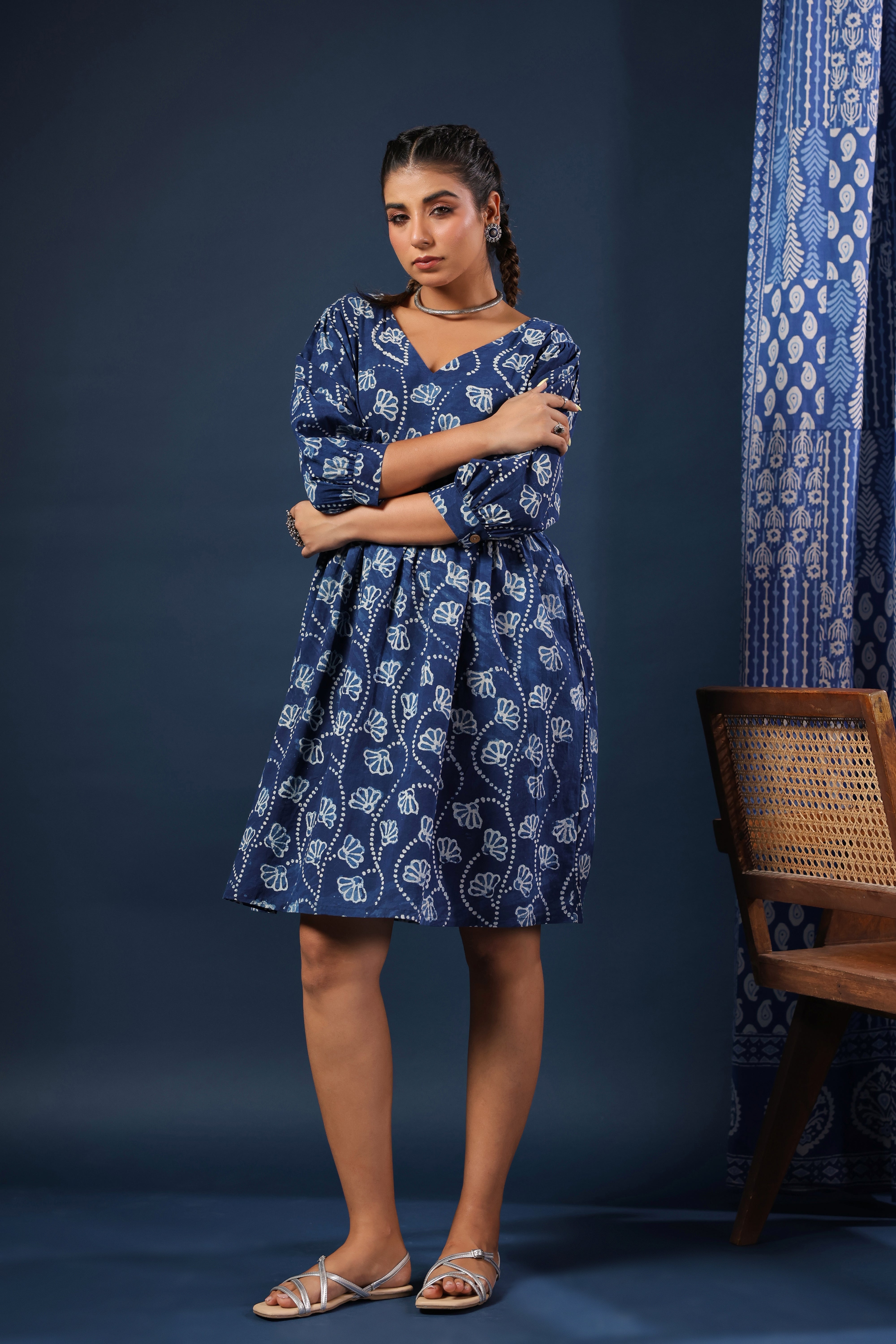 Dabu Printed Cotton Summer Dress