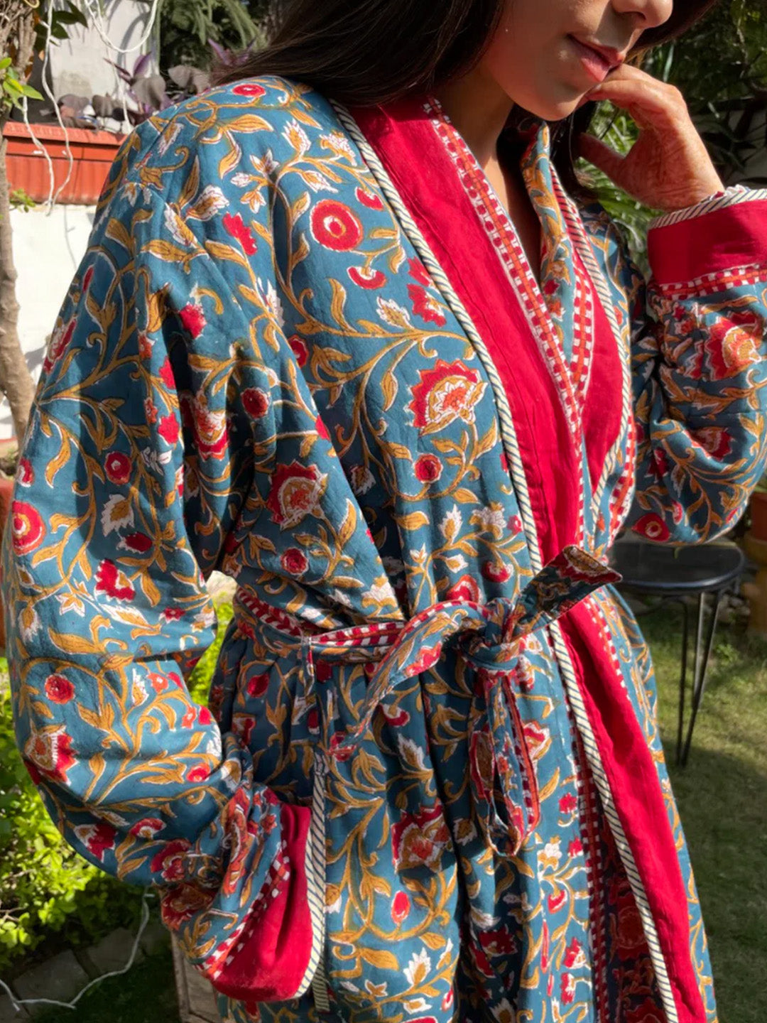 Ranibagh Quilted Cotton Robe