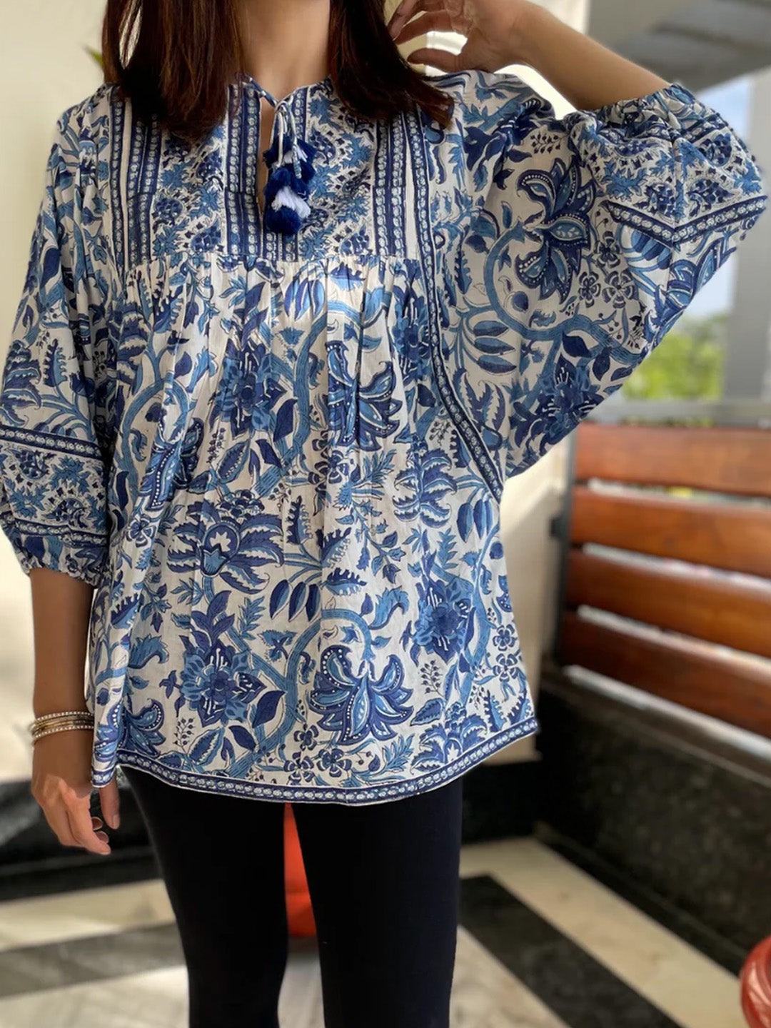 Boho Dreams Top | Neelkanth Blue