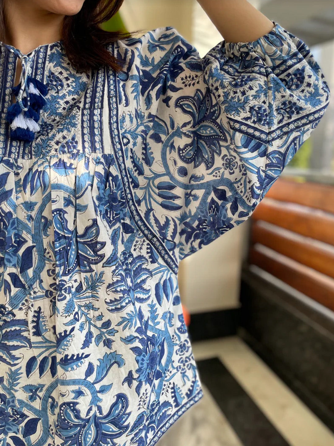 Boho Dreams Top | Neelkanth Blue