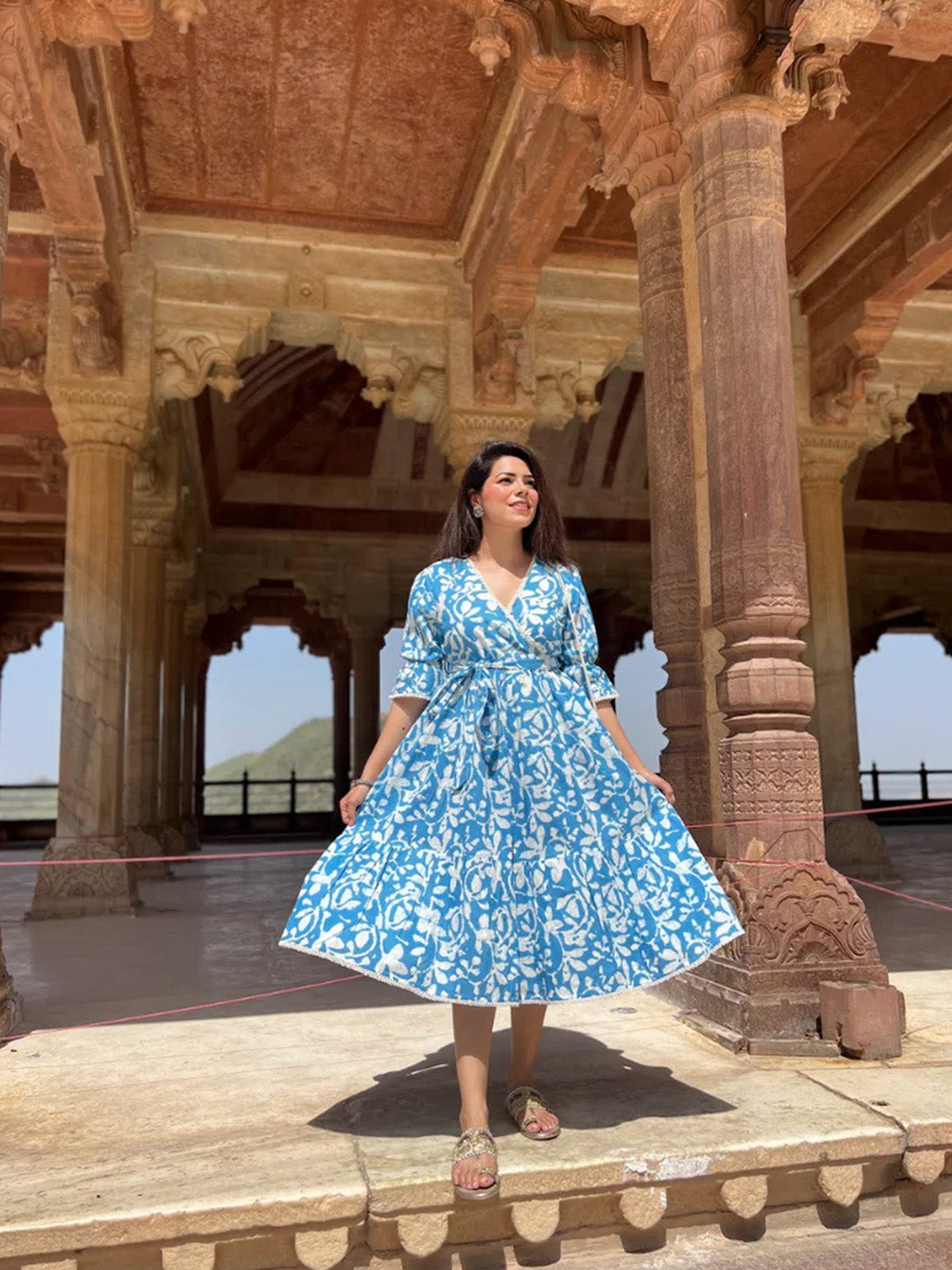 Man Sagar Dress | Sky Blue