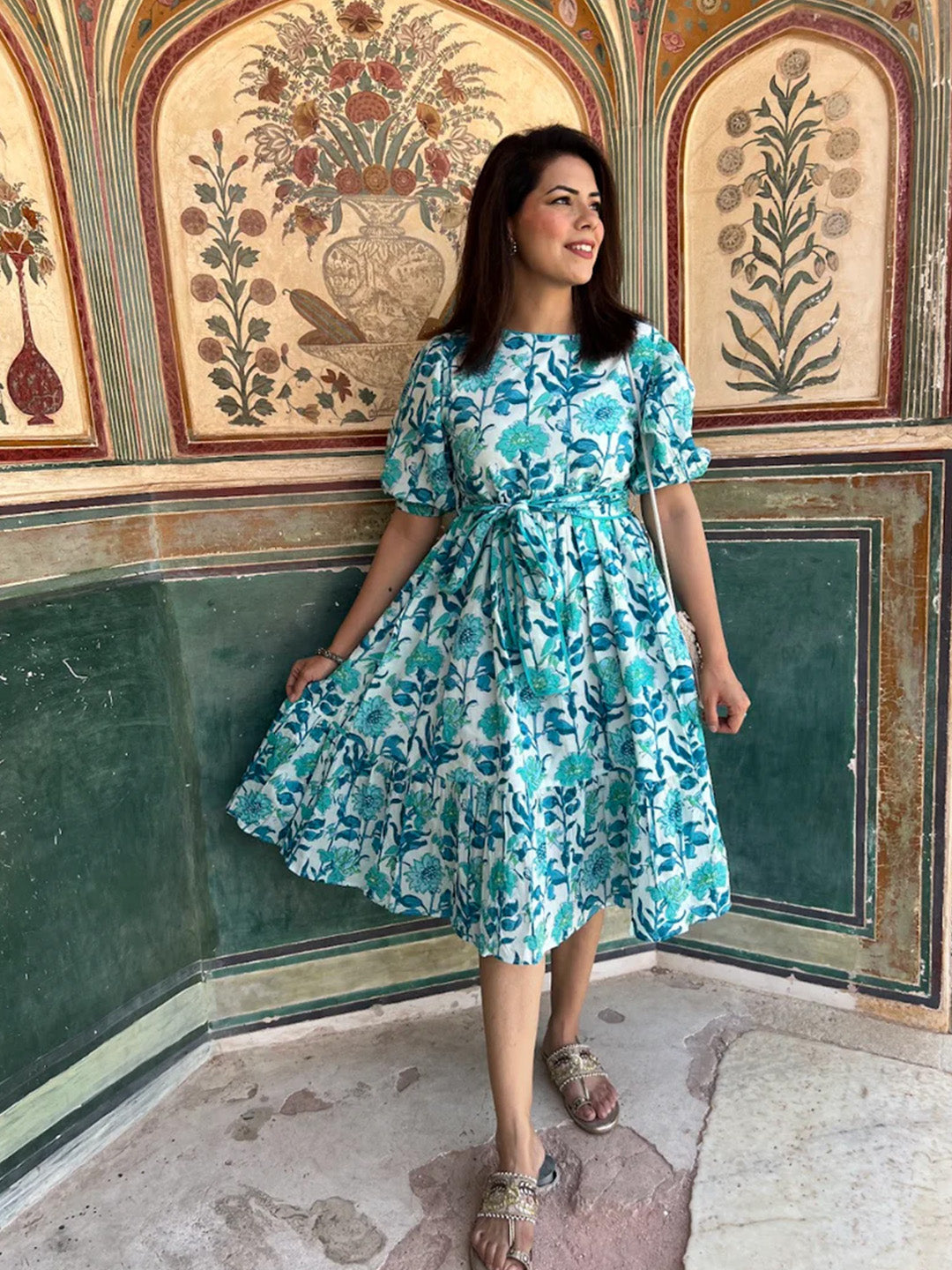 Meethi Dress | Turquoise