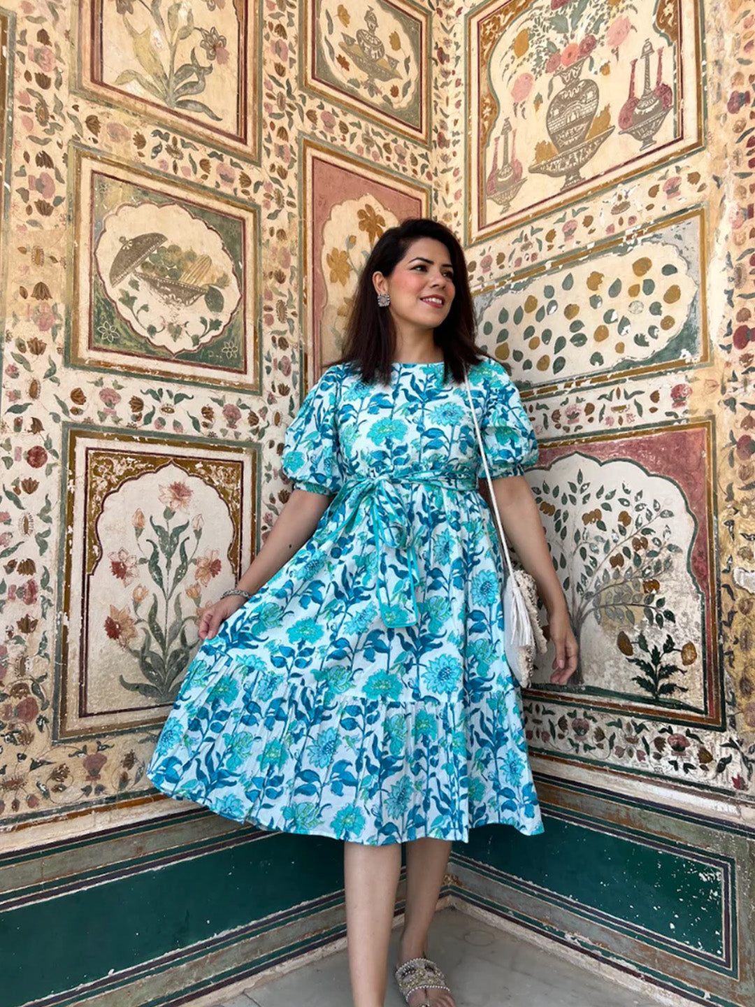 Meethi Dress | Turquoise