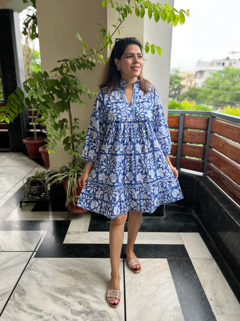 Anshu Dress | Blue Blossom