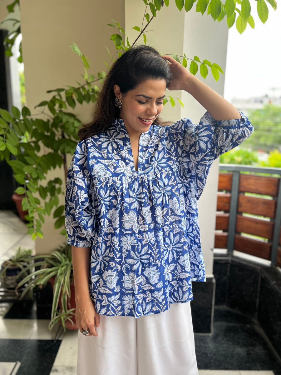 Priya Top | Deep Sea Blue