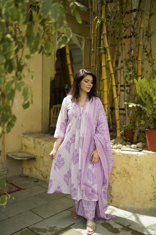 Kusum Kurta Set | Purple