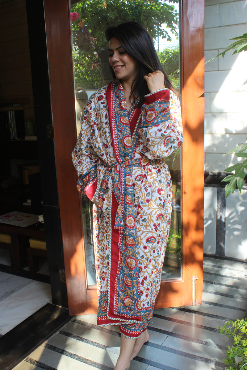 Ranibagh Quilted Cotton Robe