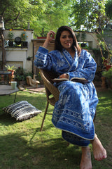 Neelkanth Quilted Cotton Robe