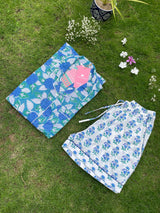Jodhpur Blue Short Sleep Set