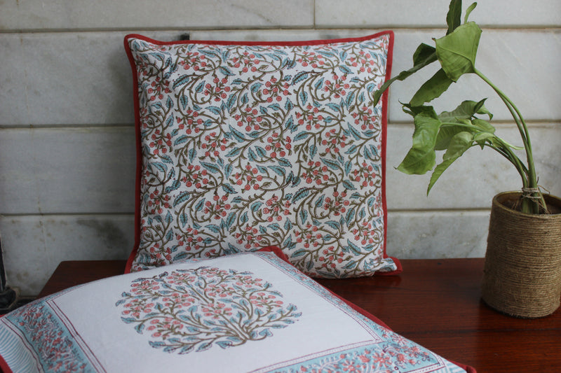 Mughal Cotton Cushion Cover - Set of 2